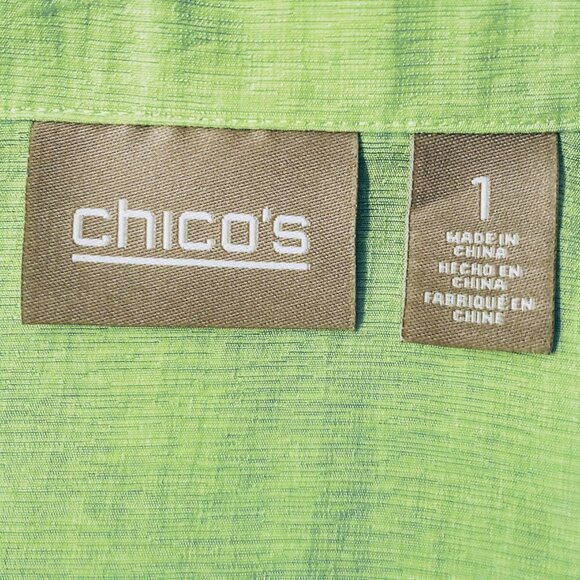 Chico's Lime Green Lightweight Jacket NWOT - Picture 4 of 6